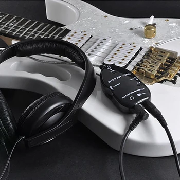 Кабель для электрогитары Аудио Адаптер интерфейса USB Link для ПК Аксессуары для записи музыки от ПК Гитары к USB звуковому проигрывателю