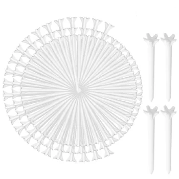 Пластиковые тройники для гольфа 2-3 / 4 дюйма, белые, с 5 зубцами, профессиональные и долговечные, 100 шт.