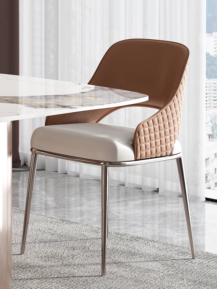 Обеденные стулья в итальянском стиле, легкая роскошь для домашнего использования, современная простота и минимализм, новая модель Nordic 2023 г. 0