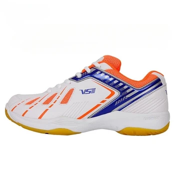 Новое поступление, обувь для бадминтона для пар, Удобная теннисная обувь Для мужчин и женщин, желто-оранжевая Молодежная спортивная обувь для бадминтона, Брендовая Спортивная обувь