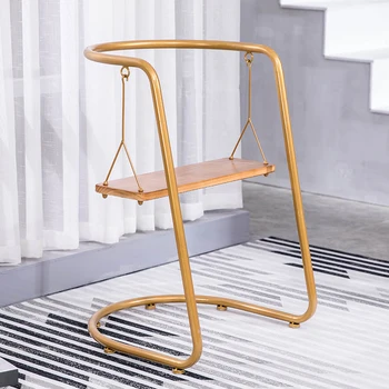 Железный стул Nordic girl ins, чистый красный стул, индивидуальное домашнее искусство, обеденный стул, качели, стол и стул для молочного чая, простой