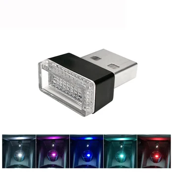 Освещение атмосферы автомобиля СВЕТОДИОДНЫЙ прикуриватель Mini USB Декоративные фонари Лампа