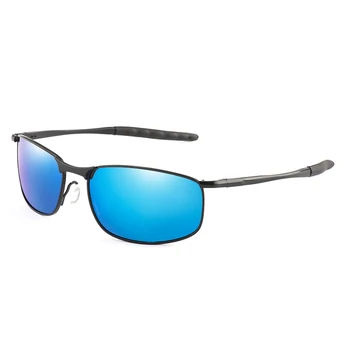Брендовые мужские поляризованные солнцезащитные очки Мужские металлические квадратные очки Солнцезащитные очки для вождения UV400 Оттенки солнцезащитных очков gafas de sol