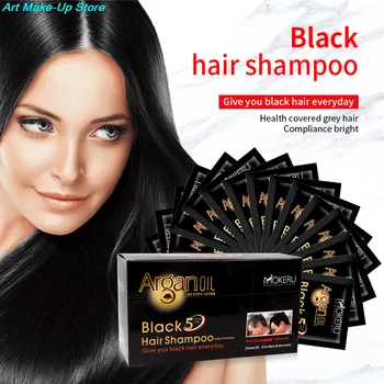 Mokeru 25 мл * 30 упаковок Arganil Oil Серия по уходу за волосами Black Шампунь для волос на 5 минут Для окрашивания волос Черный Крем Plant One Black