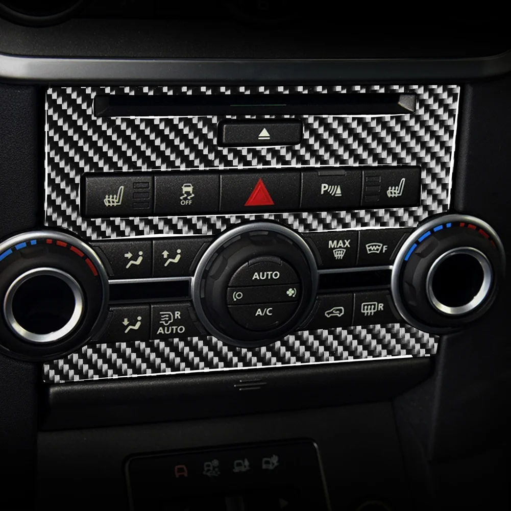 Центральная панель управления CD, декоративная накладка, наклейка из углеродного волокна для Land Rover Discovery 4 2010-2016 5