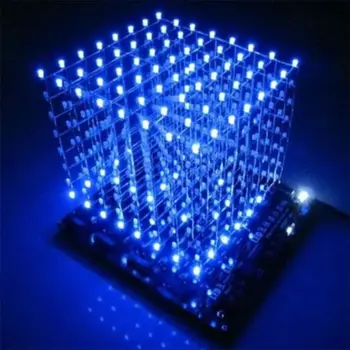 3D Light Squared DIY Kit 8x8x8 3 мм LED Cube Blue Ray LED diy electronics