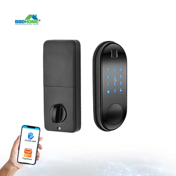 Smart Ttlock Tuya Front, цифровой биометрический пароль, отпечаток пальца, засов, внешние замки, ключ, отпечаток пальца, дверной замок для дома