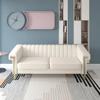 Удобный бархатный диван со съемными подушками, высококачественный диванчик для гостиной