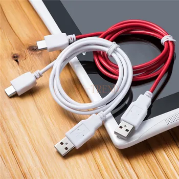 DHL 100ШТ Портативный USB-кабель для свиданий длиной 1 м 3 фута 6,5 футов 2 м, зарядное устройство для зарядки USB-кабеля для передачи данных для детского планшета Nabi DreamTab Красный