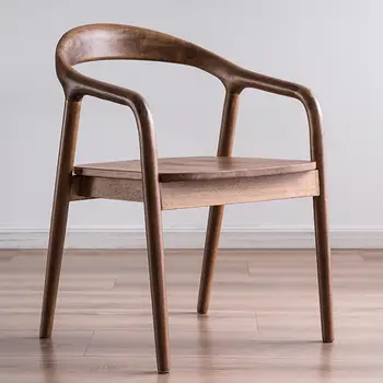 Современный деревянный обеденный стул Роскошный Дизайнерский Изогнутый обеденный стул в скандинавском стиле Минималистичная Кухня Офис Sillas De Comedor Предметы домашнего обихода