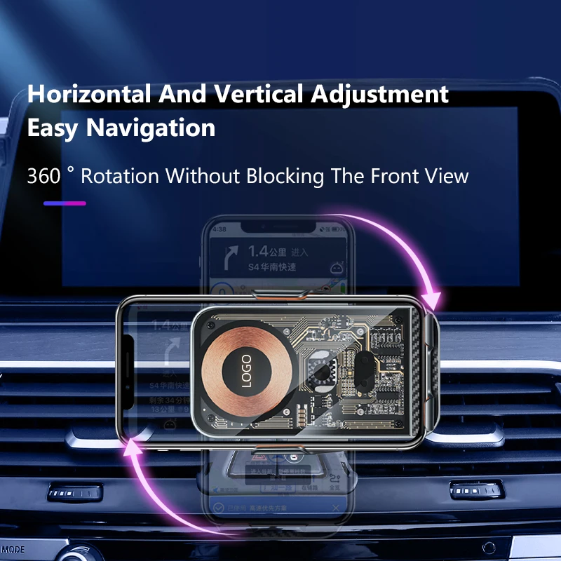 Для AION S PLUS Держатель для телефона с беспроводной зарядкой, навигационный кронштейн с 14,6-дюймовым экраном, аксессуары для интерьера автомобиля с интеллектуальным зондированием 3