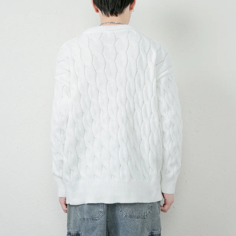 Модный Новый мужской свитер С длинным рукавом, однотонный Классический круглый воротник, размер Плюс, повседневные пуловеры в корейском стиле, S-6XL 4