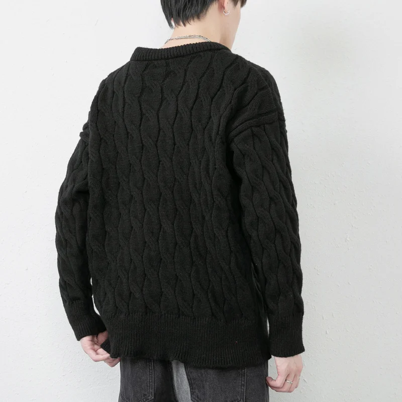 Модный Новый мужской свитер С длинным рукавом, однотонный Классический круглый воротник, размер Плюс, повседневные пуловеры в корейском стиле, S-6XL 5