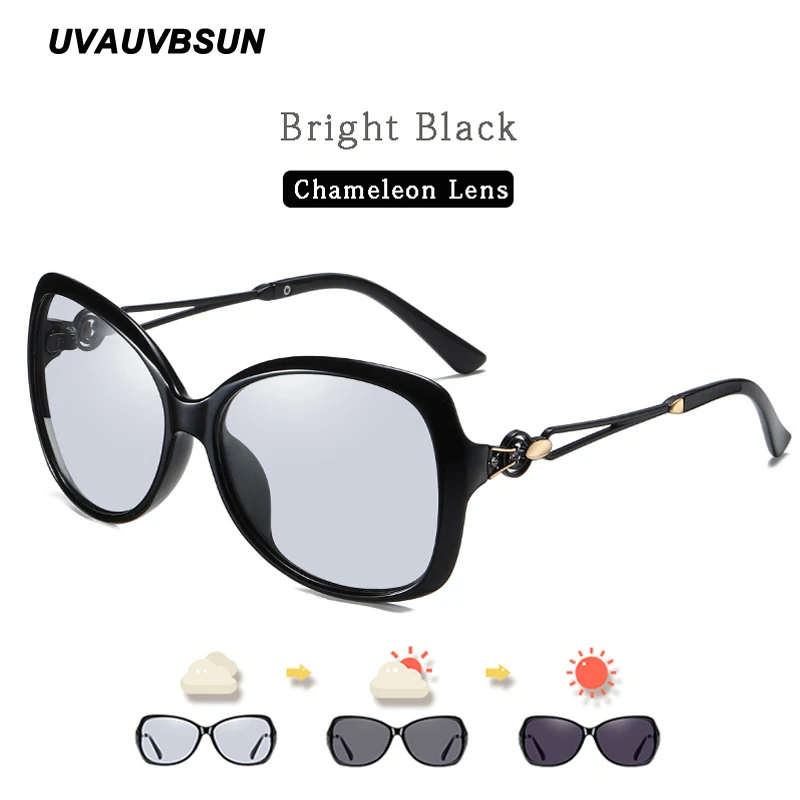 Модные дизайнерские Фотохромные солнцезащитные очки Для женщин, Поляризованные очки для путешествий, негабаритные Роскошные Женские очки oculos de sol 2