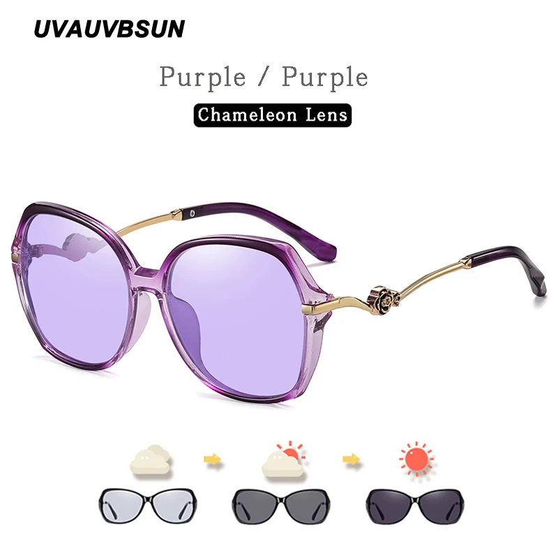 Модные дизайнерские Фотохромные солнцезащитные очки Для женщин, Поляризованные очки для путешествий, негабаритные Роскошные Женские очки oculos de sol 3