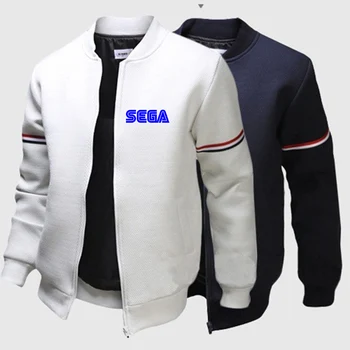 Логотип Sega 2023 Nens Новые весенне-осенние повседневные однотонные модные Тонкие дизайнерские куртки-бомберы с воротником-стойкой, пальто, топы