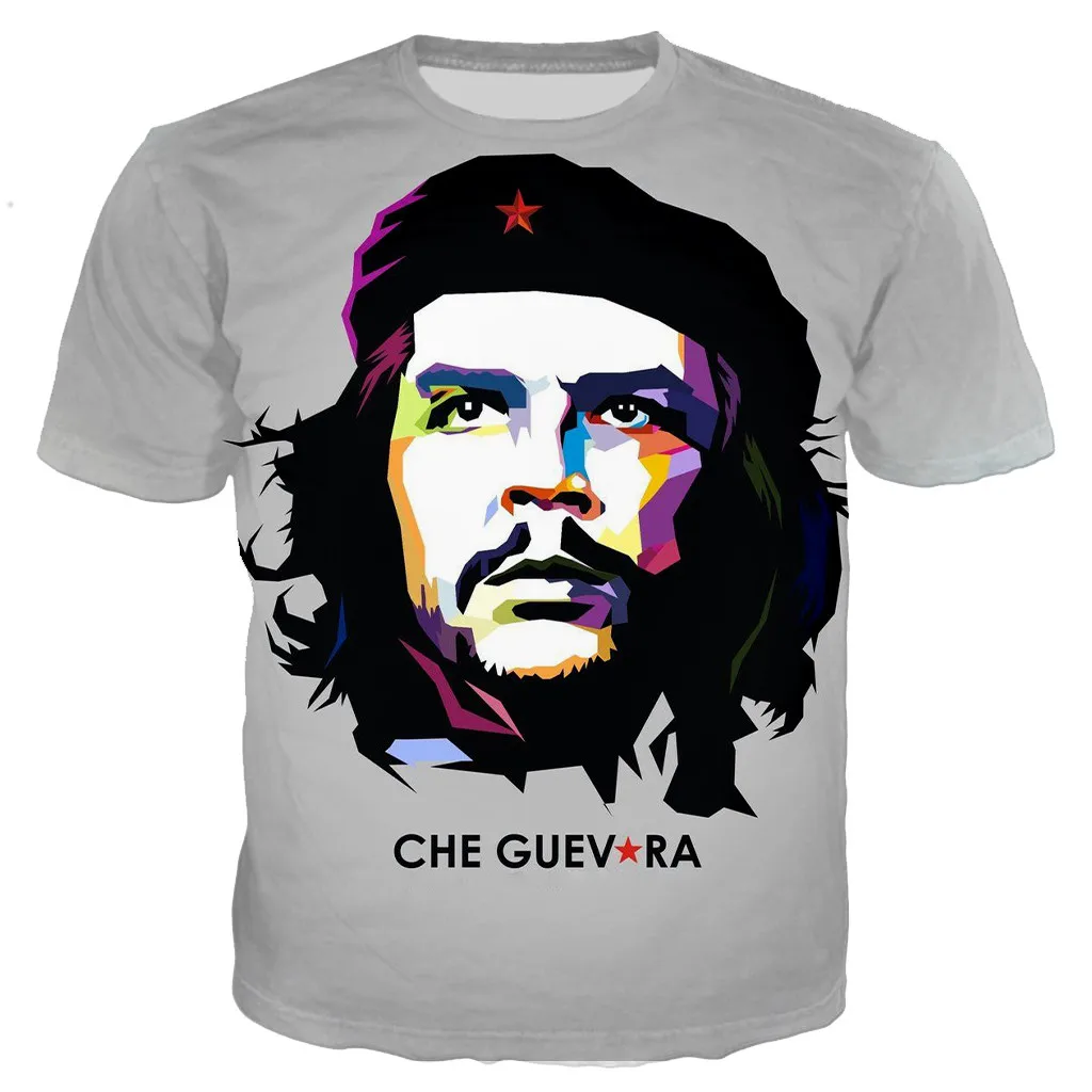 Новые футболки с 3D-графикой Че Гевары, модные футболки унисекс в повседневном стиле, уличная одежда в стиле харадзюку, мужские и женские летние футболки Оверсайз. 2