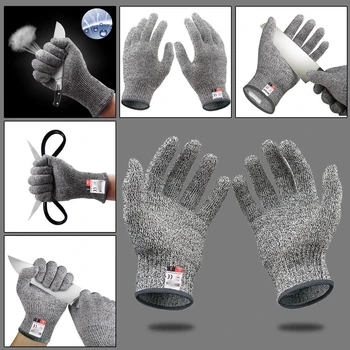 Защитные перчатки 5-го уровня, защищающие от порезов, Высокопрочная промышленность, Огородничество, Рыбалка, защита пальцев от царапин, резка стекла