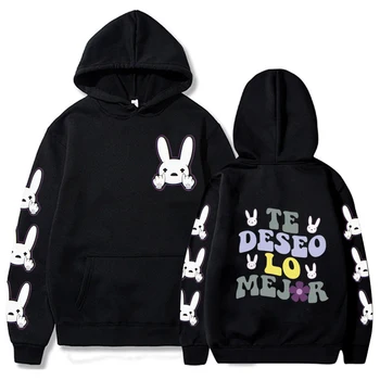 Un Verano Sin Ti Loog Sleeve Harajuku Cute Bad Bunny Толстовка с капюшоном для мужчин и женщин, модный топ, Весна-осень