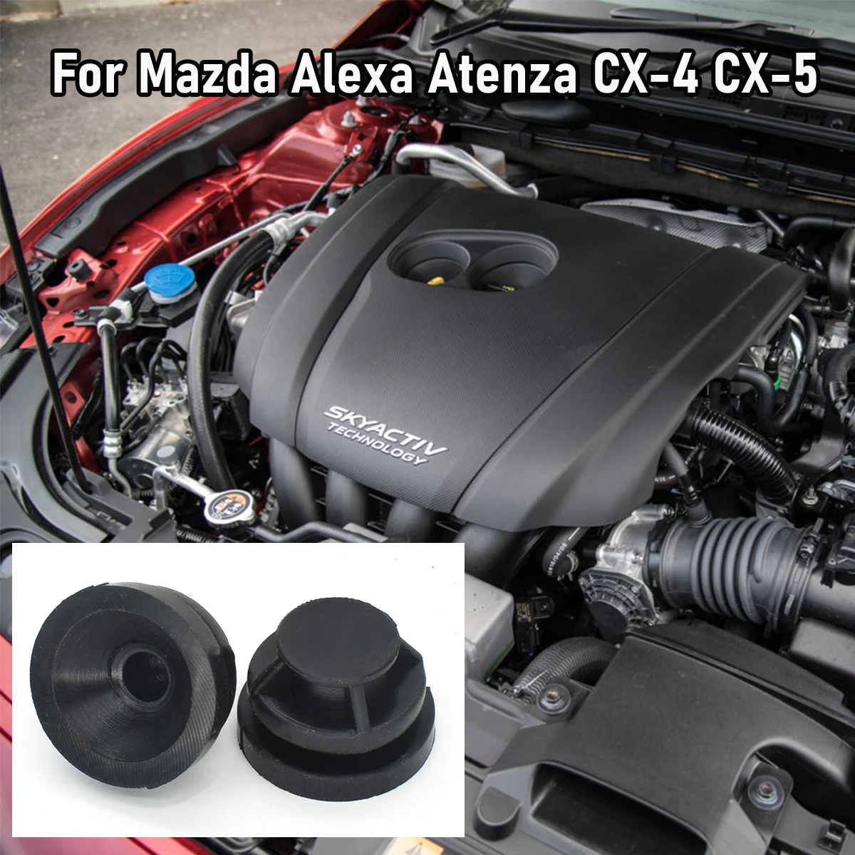 2шт Для Mazda Axela Atenza CX4 CX5 Отделка Верхней Крышки Двигателя Резиновая Втулка Крепление Втулки Буферная Втулка Накладка Защитная Пластина Подушка 3