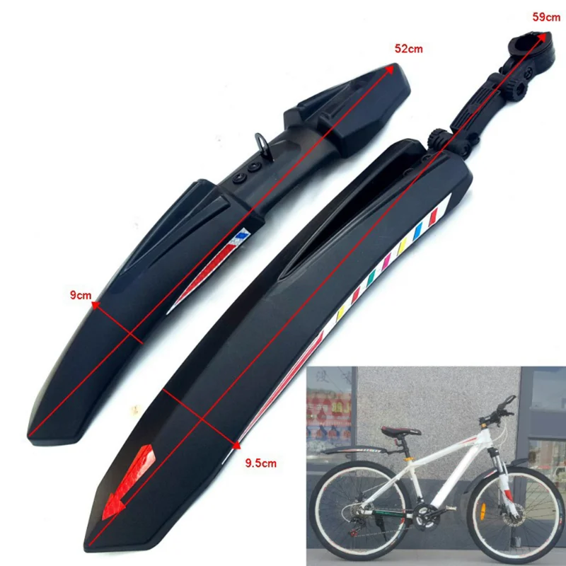 Новый Комплект из 2шт велосипедных брызговиков Брызговик для горного шоссейного велосипеда Передний Задний MTB Брызговик Крылья для велосипедных аксессуаров 0