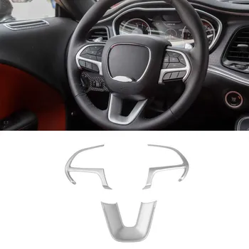 Для Dodge Challenger 2015 года выпуска, наклейки на ободок рулевого колеса автомобиля, новые аксессуары для стайлинга автомобилей в салоне