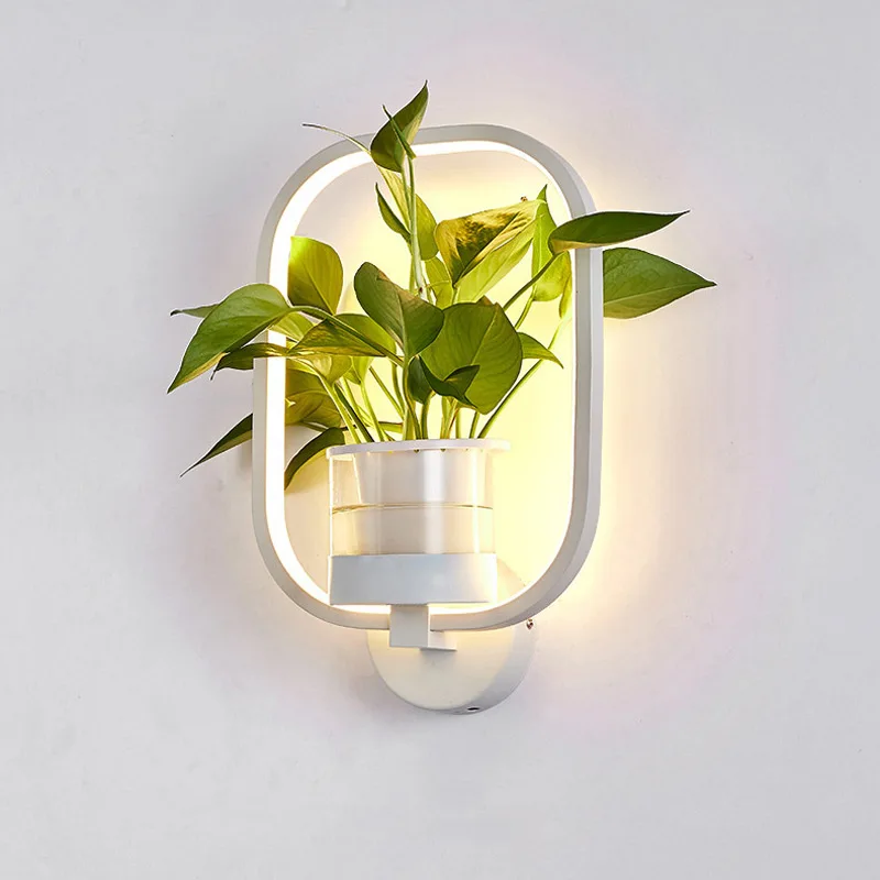 Современный светодиодный настенный светильник Nordic Creative Plant Настенный светильник для гостиной, коридора, прохода, балкона, декоративного светильника для помещений 1