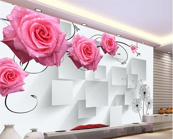 WELLYU 3D фреска на заказ романтическая гостиная 3D розы ТВ фон обои для стен украшение дома обои для стен 3 d3D