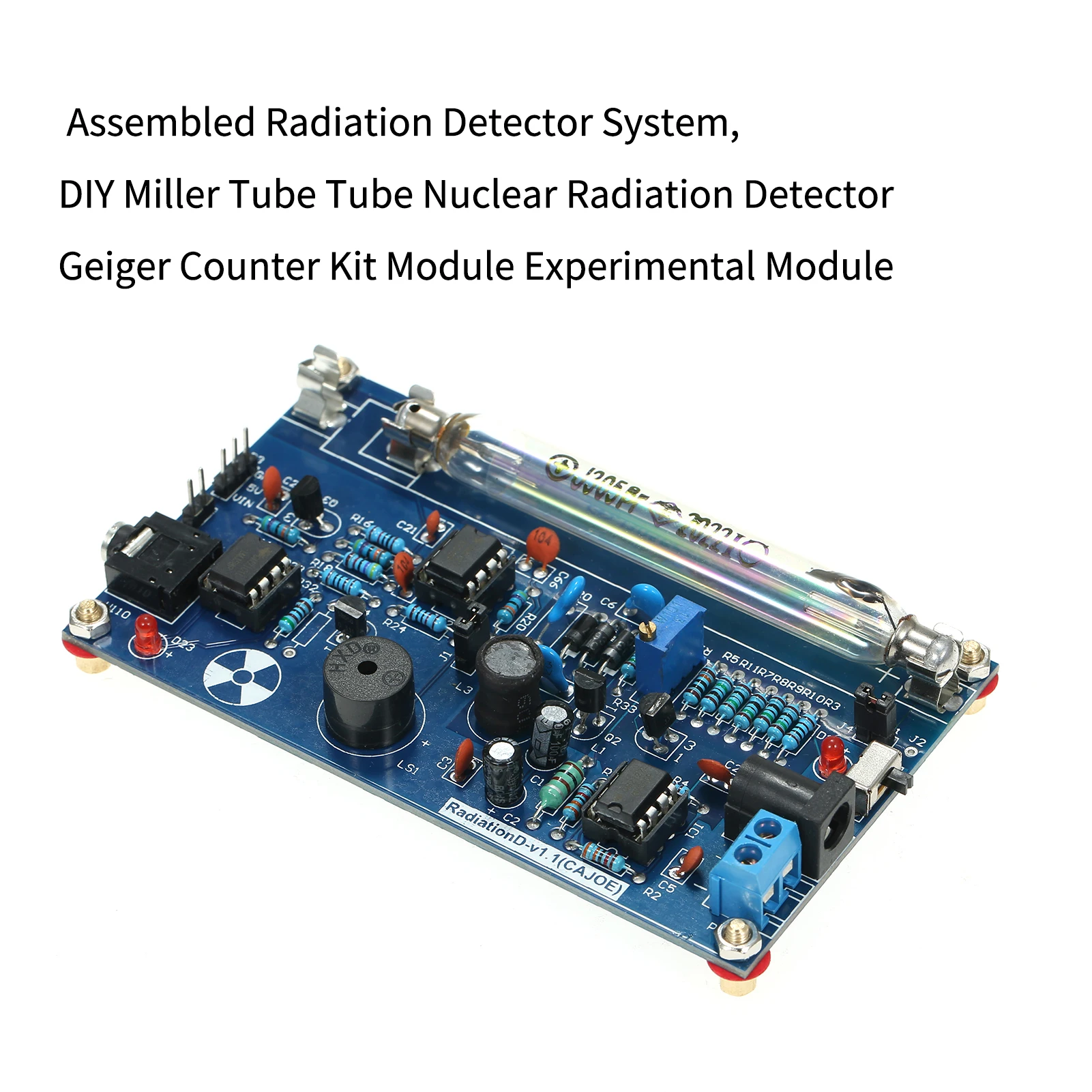 Собранная система детектора излучения Miller Tube Tube Детектор ядерного излучения, комплект счетчика Гейгера, модуль Экспериментальный модуль 3