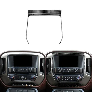 Наклейка из углеродного волокна для Chevrolet Silverado 1500/GMC Sierra 1500 2014-2018, Консоль с объемным управлением, Аксессуары для интерьера автомобиля