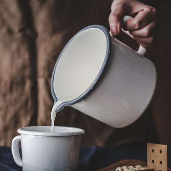 Керамическая чашка большой емкости 1Л / 500 мл Фарфорово-эмалевые мерные чашки, весы, чашка для молока, кофе, чая, пива, большая кружка 1000 куб. см