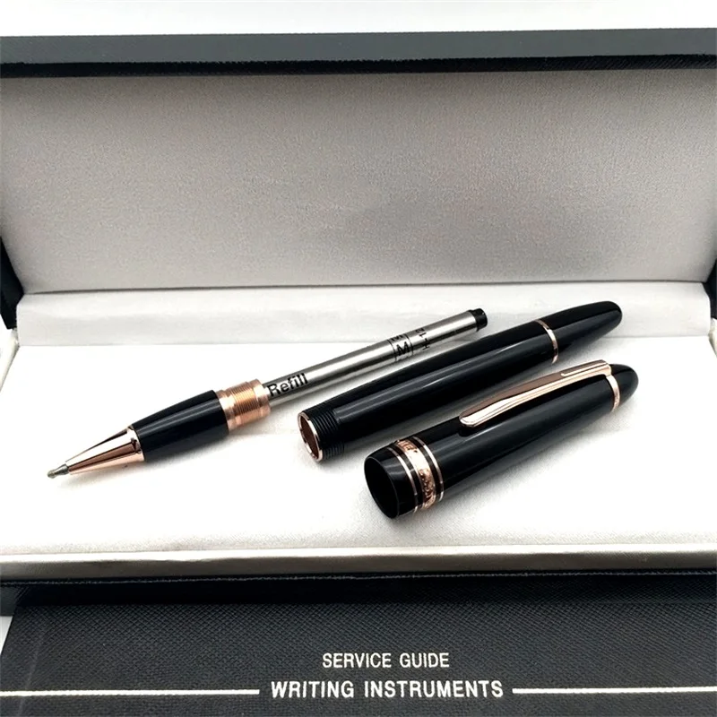 Роскошная ручка-роллер MB 149 из черной смолы Classic 4810, канцелярские принадлежности со средним пером, чернила для письма, авторучки с серийным номером 2
