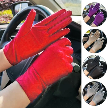 1 пара тонких перчаток для вождения, Солнцезащитный крем, Тонкий эластичный спандекс, Женские Аксессуары, высокое качество, Модный чистый цвет