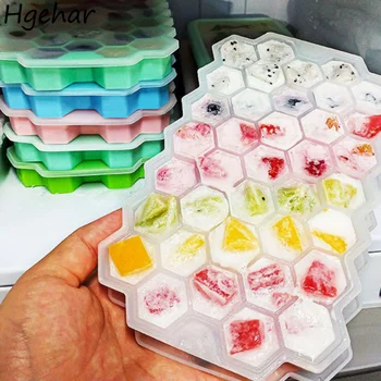 Силиконовые формы для приготовления кубиков льда с 37 сетками, Мягкий Летний холодильник для быстрой заморозки, Формы для сока, вина, кубиков льда, Домашняя кухня