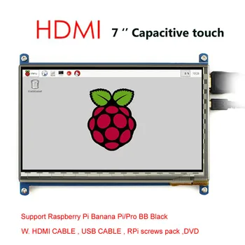 7-дюймовый Емкостный Сенсорный ЖК-дисплей 800*480 с Интерфейсом HDMI На заказ Raspbian Angstrom для Raspberry Pi Banana Pi