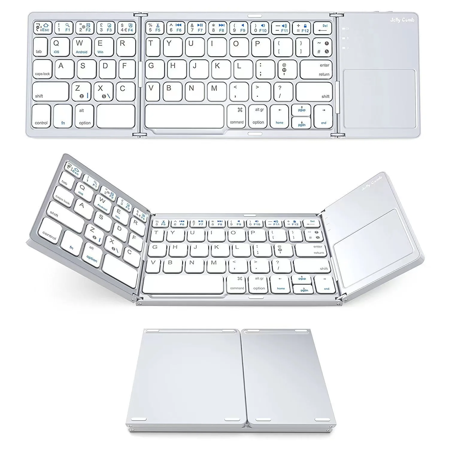 Складная Мини-клавиатура Беспроводная Bluetooth-клавиатура С ковриком для мыши для ПК с Windows Android IOS и планшета 1
