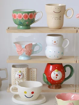 Коллекция красивых чашек Высококачественные чашки для воды с изысканным дизайном для любителей молока и кофе