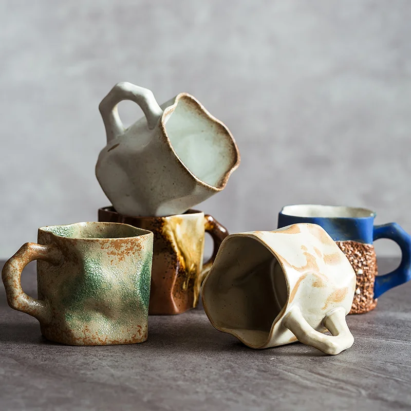 Креативная кофейная чашка из грубой керамики, Японская чашка для чая с пузырьками, Чашка для латте высокотемпературного обжига, Многофункциональная Подходящая чашка для воды 3