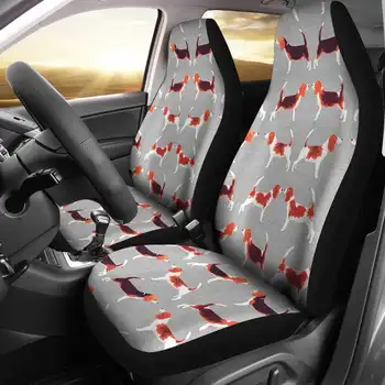 Набор чехлов для автомобильных сидений с рисунком собаки Бигль2, комплект из 2 предметов, автомобильные аксессуары, чехол для сиденья