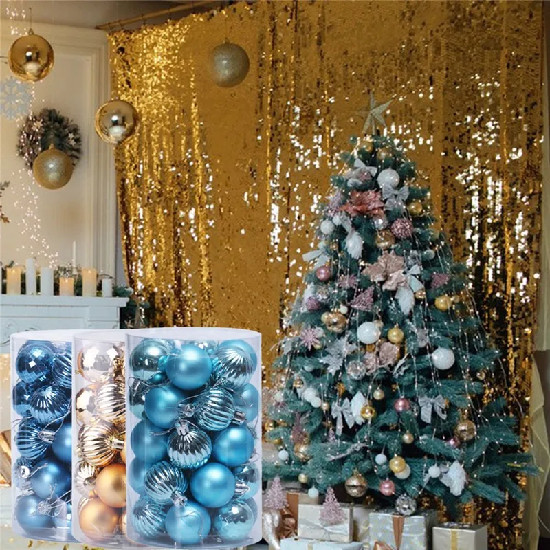 12 коробок с различными украшениями для Рождественских шаров, Сезонное украшение, Набор подвесок для праздничной Рождественской елки Зеленого цвета 1