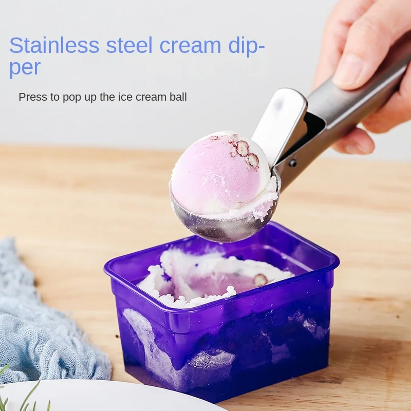 Ложки для мороженого, стеки, Устройство для выкапывания мороженого из нержавеющей стали, устройство для приготовления фруктового льда с антипригарным покрытием, инструмент для ложки для арбузного мороженого 4