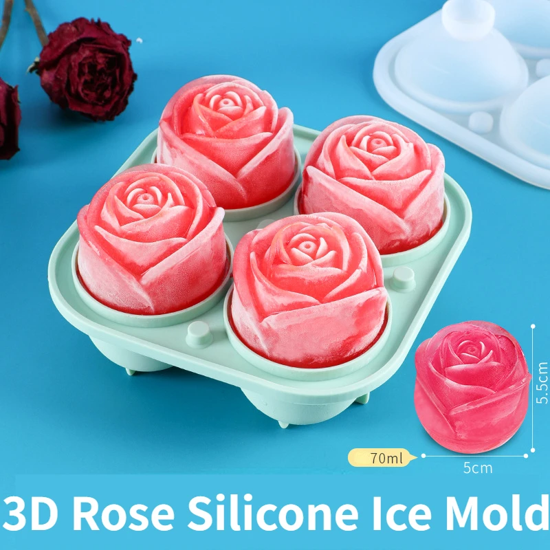 3D Розовые Силиконовые Формы Для Льда Льдогенератор Лотки Для Кубиков Льда Форма Для Приготовления Шариков Льда Кухонные Гаджеты Инструменты Для Приготовления Мороженого Машина Для производства Льда 0