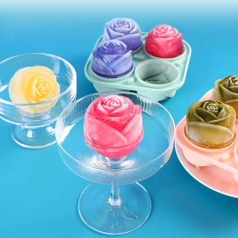 3D Розовые Силиконовые Формы Для Льда Льдогенератор Лотки Для Кубиков Льда Форма Для Приготовления Шариков Льда Кухонные Гаджеты Инструменты Для Приготовления Мороженого Машина Для производства Льда 5