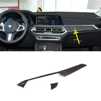 Настоящее углеродное волокно Для левостороннего вождения Центральная Консоль Декоративная Панель Салона Автомобильные Аксессуары для BMW X5 G05 2019-2020