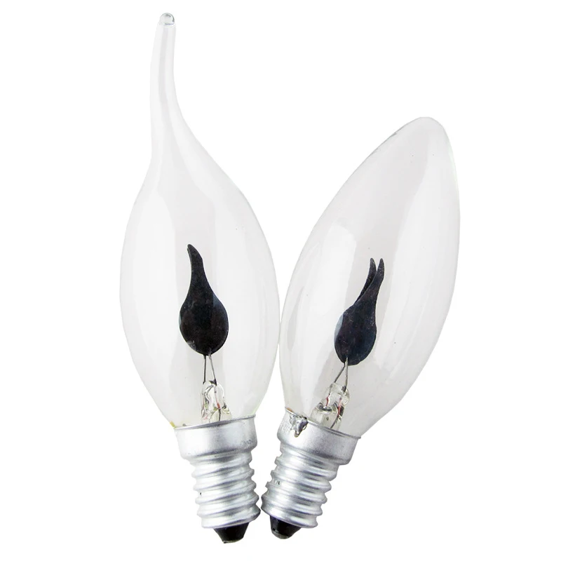 Винтажная светодиодная лампа Edison E14, лампа с эффектом пламени, лампа 3 Вт 220 В для домашнего декора, лампа для ампульной свечи 1