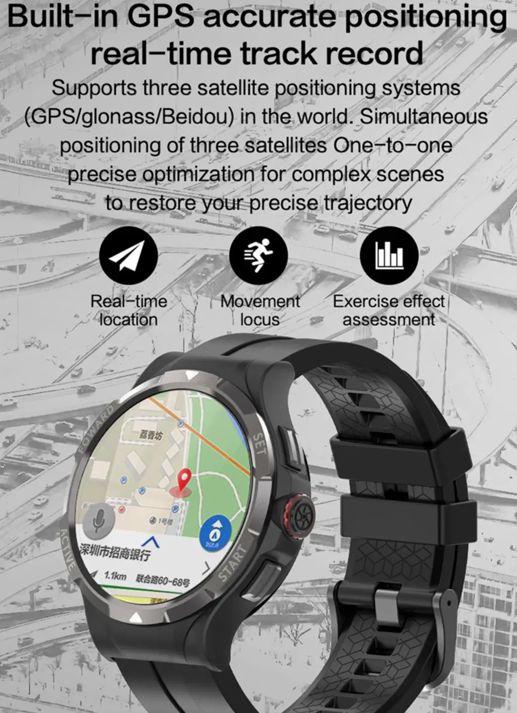 2023 НОВЫЕ Смарт-часы V10 Для Мужчин, Обновленные Чипом SIM-карты, ВЫЗОВ WIFI Android 9 GPS, Телескопическая Поворотная Камера на 120 °, 4G 128G Smartwatch 3