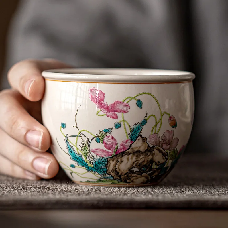 Антикварные цветы, китайская чашка цвета ясеня, Антикварная керамика, Красивые Чашки, Набор чайных чашек, Чайные кружки для чайной церемонии 1