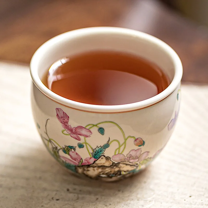 Антикварные цветы, китайская чашка цвета ясеня, Антикварная керамика, Красивые Чашки, Набор чайных чашек, Чайные кружки для чайной церемонии 3