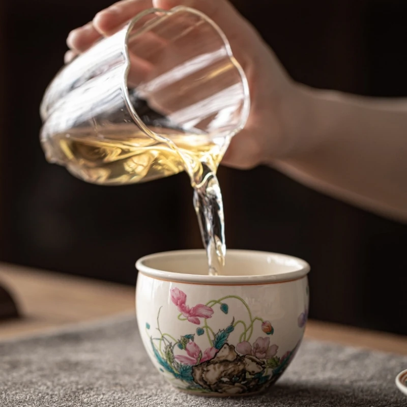 Антикварные цветы, китайская чашка цвета ясеня, Антикварная керамика, Красивые Чашки, Набор чайных чашек, Чайные кружки для чайной церемонии 4