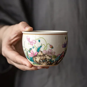 Антикварные цветы, китайская чашка цвета ясеня, Антикварная керамика, Красивые Чашки, Набор чайных чашек, Чайные кружки для чайной церемонии